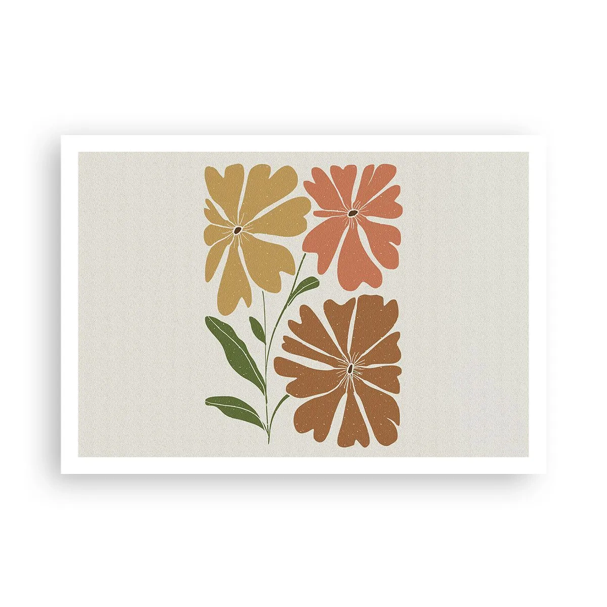 Poster - Natuur en geometrie - 100x70 cm