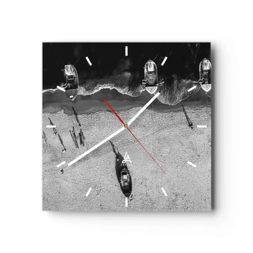 Wandklok - Klok - Nog steeds aan de oever… - 40x40 cm