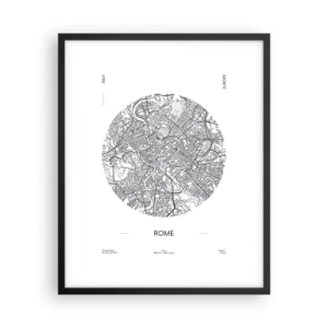 Poster in een zwarte lijst - Anatomie van Rome - 40x50 cm