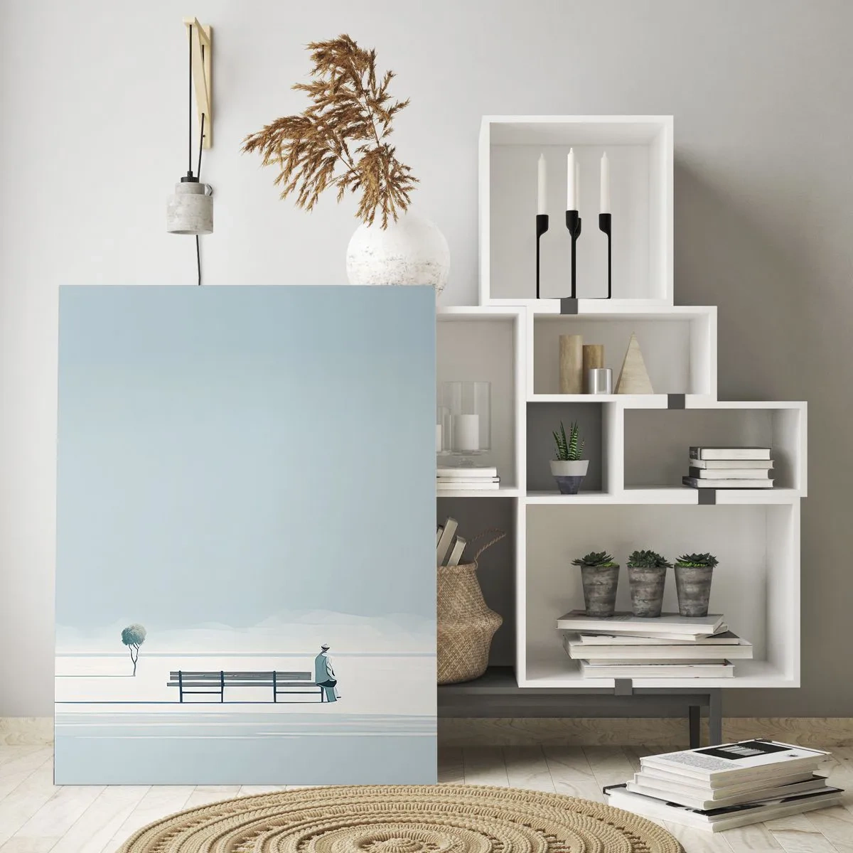 Schilderen op glas - Ja, ik wacht. - 50x70 cm