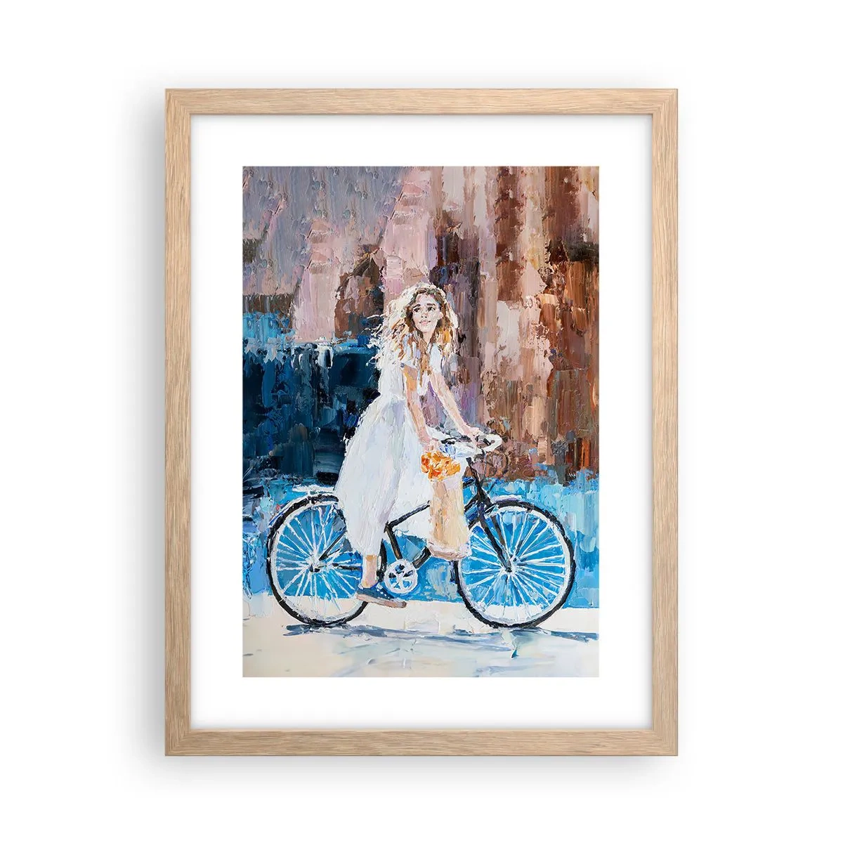 Een poster in een licht eiken lijst - Vreugde in de ochtend - 30x40 cm