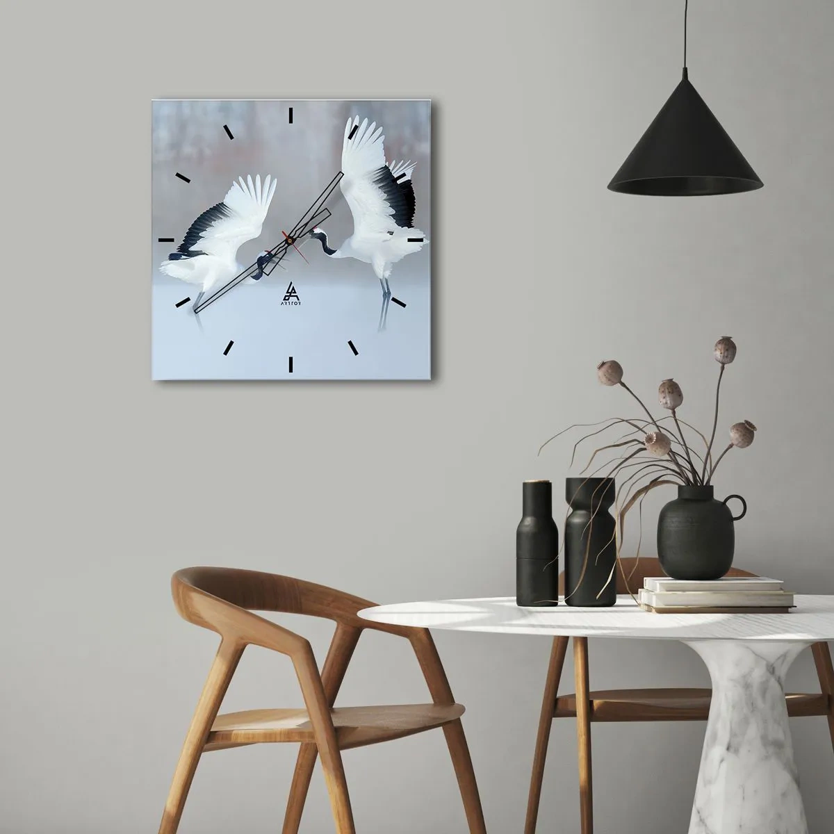 Wandklok - Klok - Dans in de mist - 40x40 cm