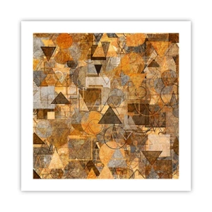 Poster - De wereld in vorm - 50x50 cm