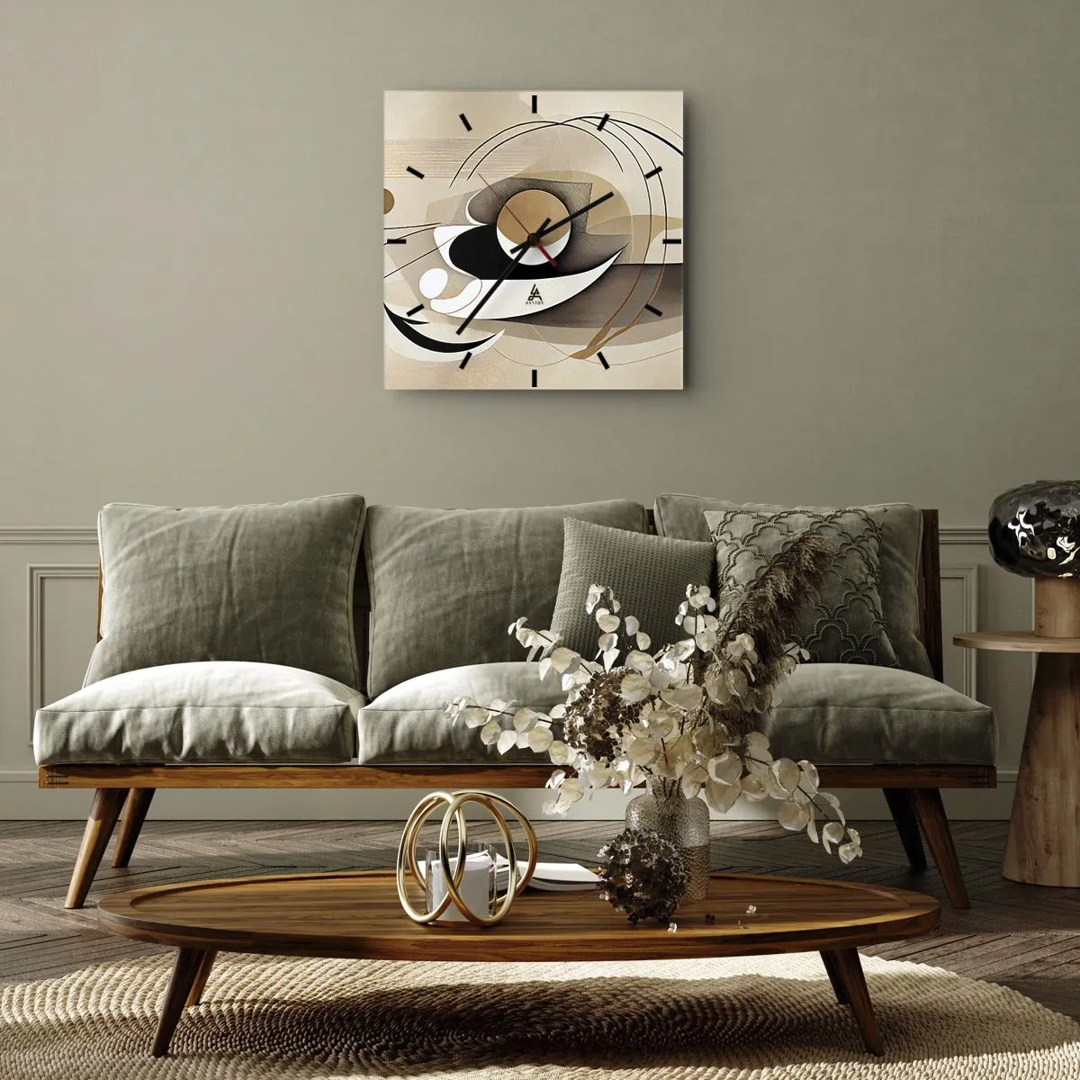 Wandklok - Klok - Compositie: de essentie van de dingen - 30x30 cm