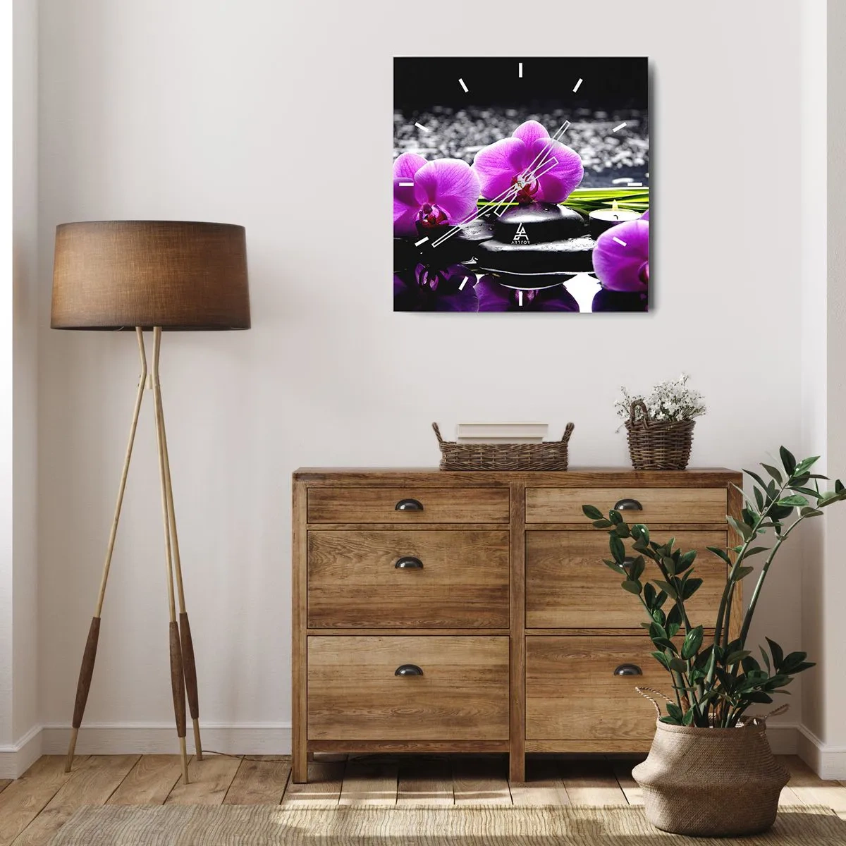 Wandklok - Klok - Verdrinken in rust en stilte  - 40x40 cm