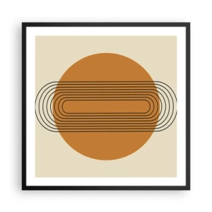 Poster in een zwarte lijst - Perfect plan - 60x60 cm