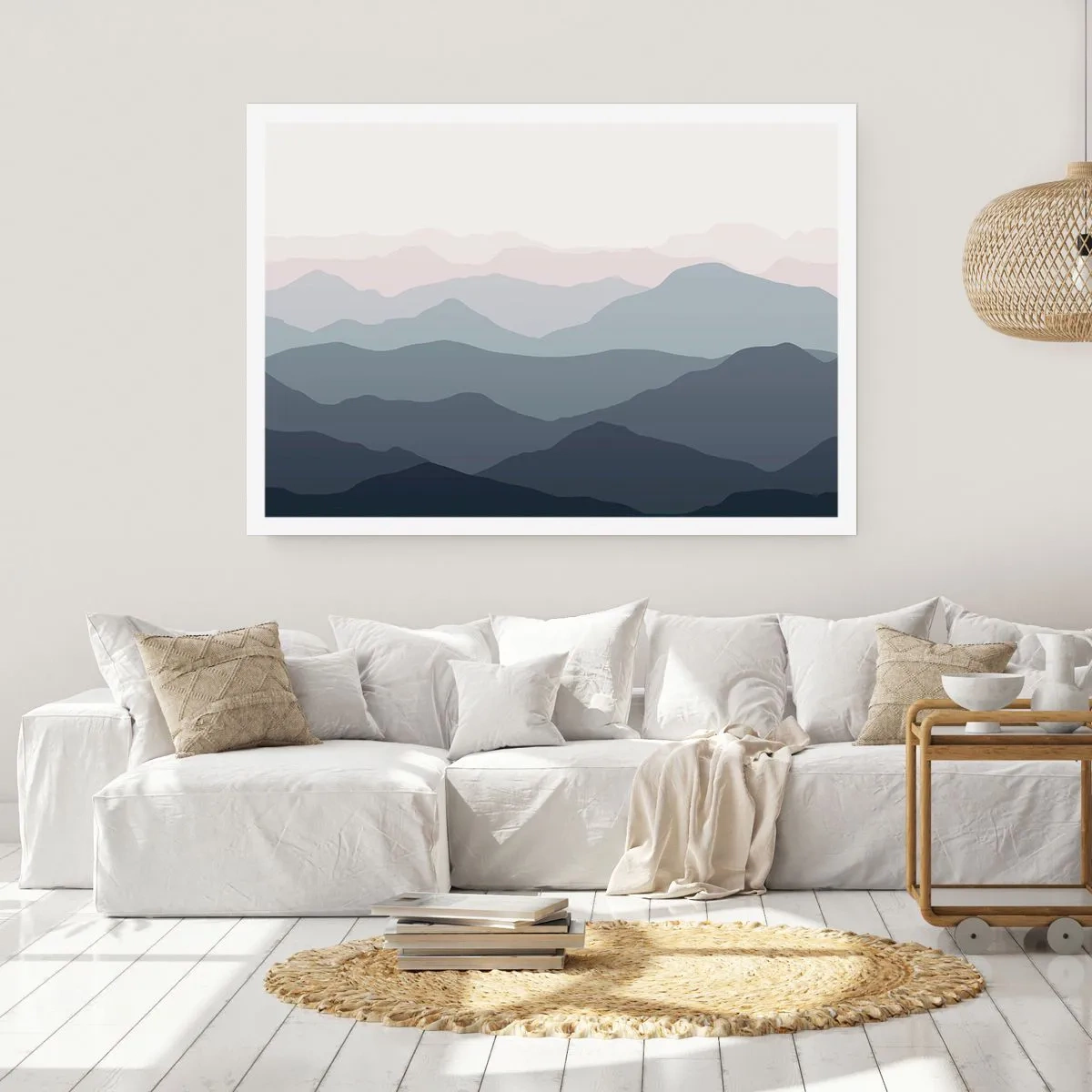 Poster - Golven van de bergen - 100x70 cm