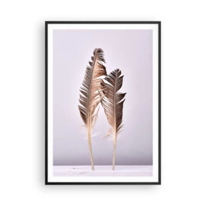 Poster in een zwarte lijst - Tegen het niets - 70x100 cm