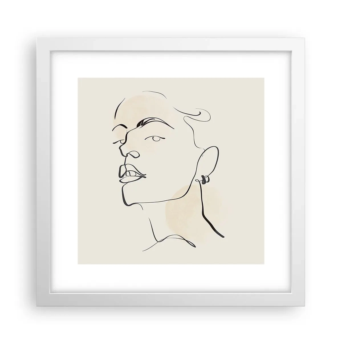 Poster in een witte lijst - Een trotse blik - 30x30 cm