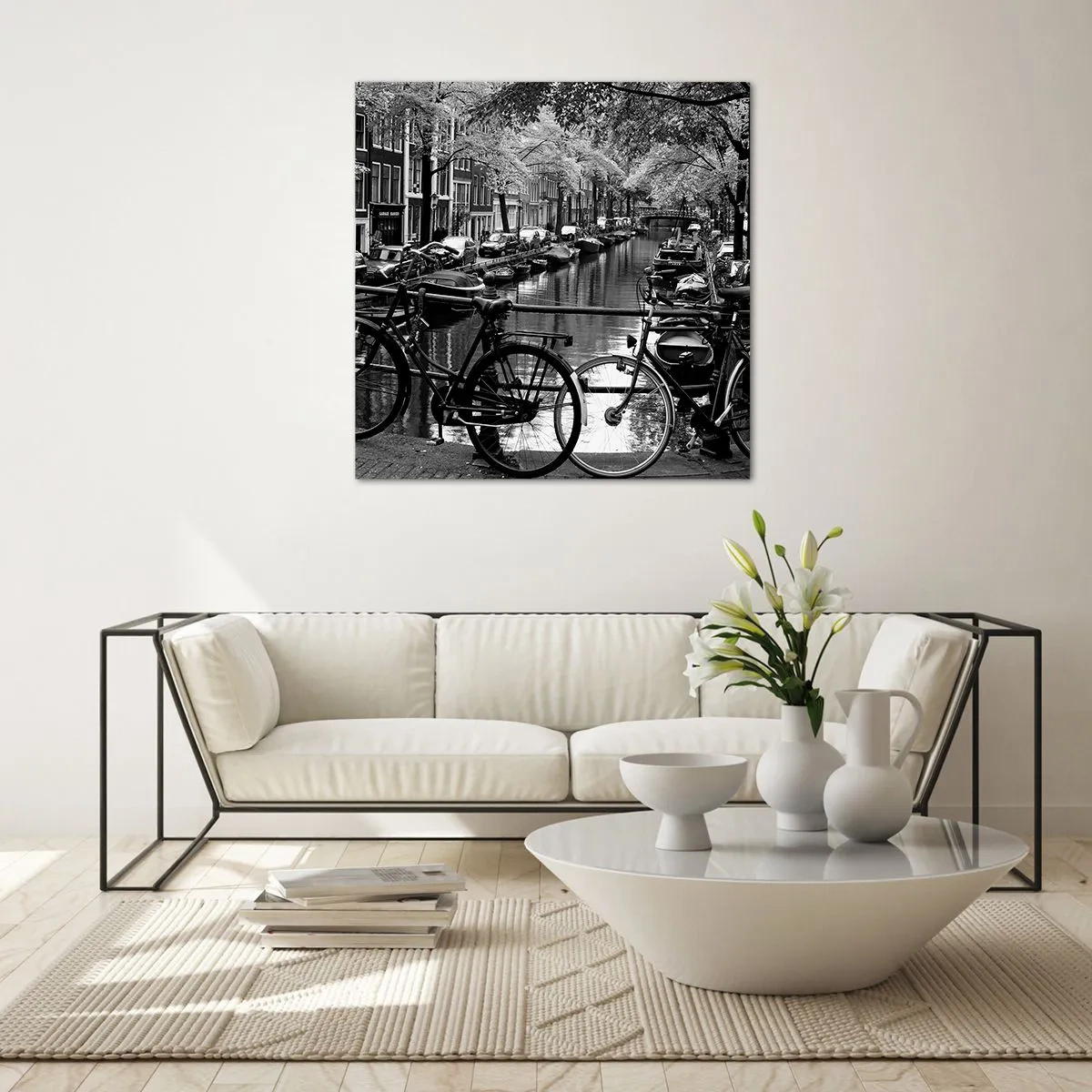 Schilderen op glas - Een heel Nederlands uitzicht - 70x70 cm