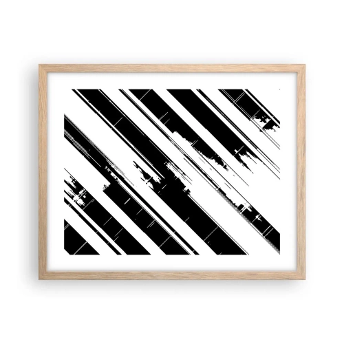 Een poster in een licht eiken lijst - Een intense en dynamische compositie - 50x40 cm