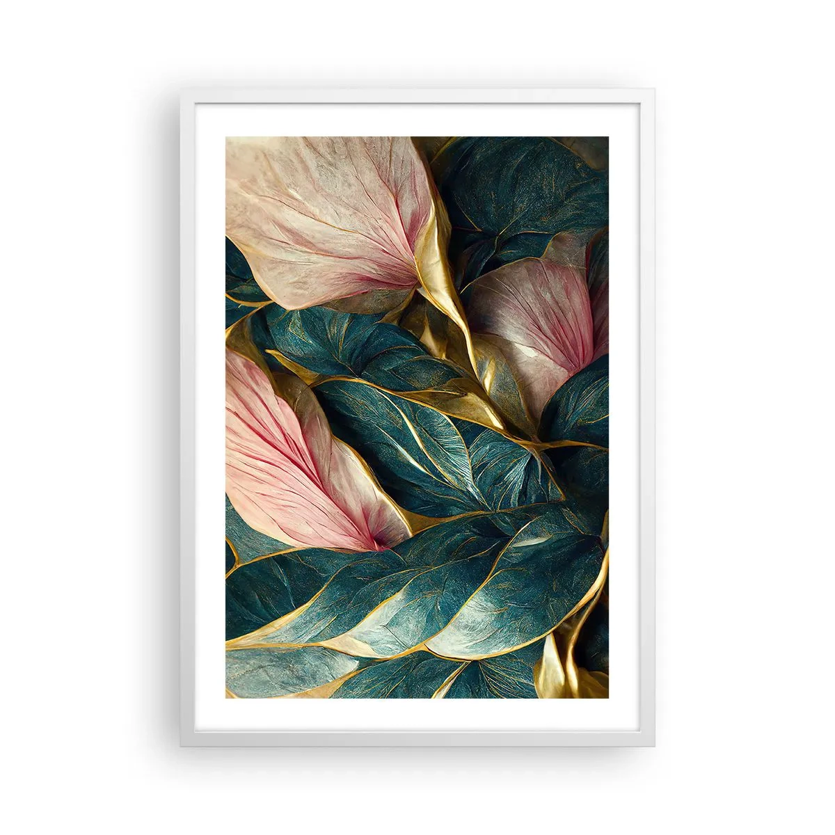 Poster in een witte lijst - Natuurlijke elegantie en stijl - 50x70 cm