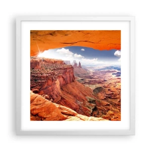 Poster in een witte lijst - Door de natuur zelf gebeeldhouwd - 40x40 cm