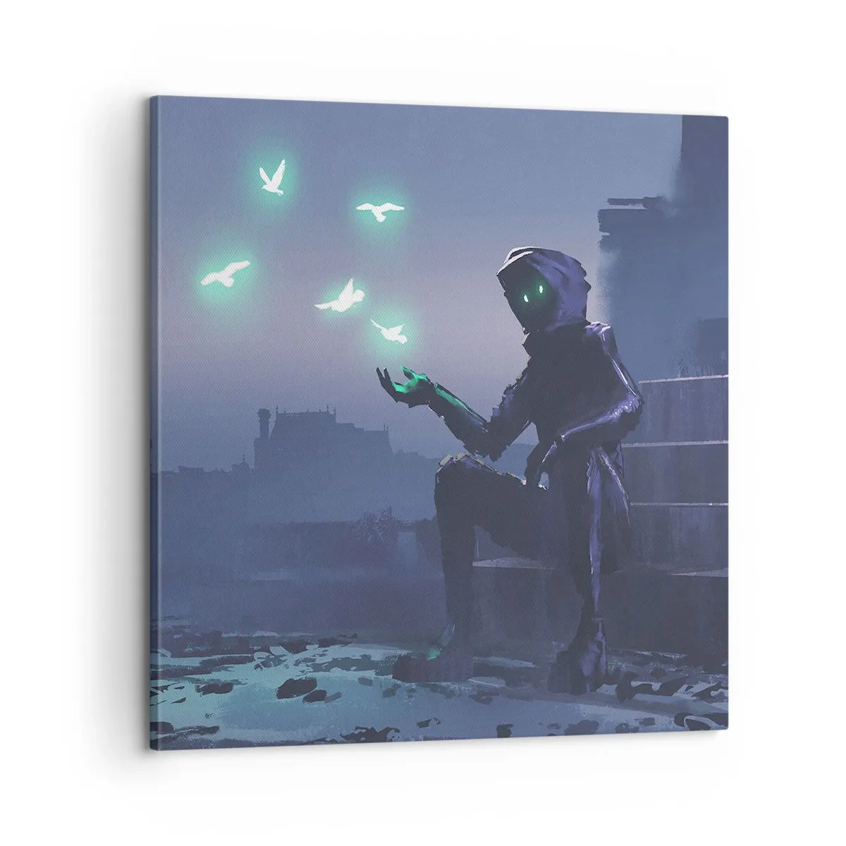 Schilderen op canvas - Het leven komt terug - 60x60 cm