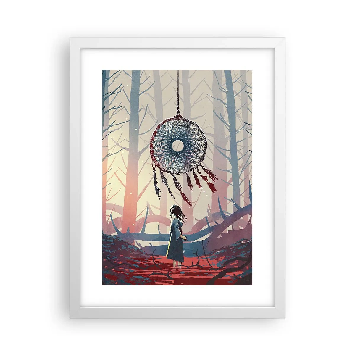 Poster in een witte lijst - Een geheim ritueel van geluk - 30x40 cm