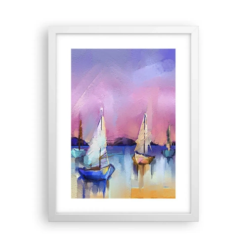 Poster in een witte lijst - Richting: breed water - 30x40 cm