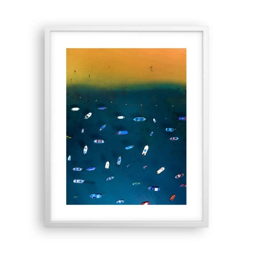 Poster in een witte lijst - Vakantie spel - 40x50 cm