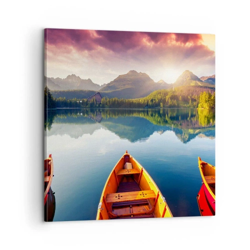 Schilderen op canvas - Niets tegen de natuur - 60x60 cm