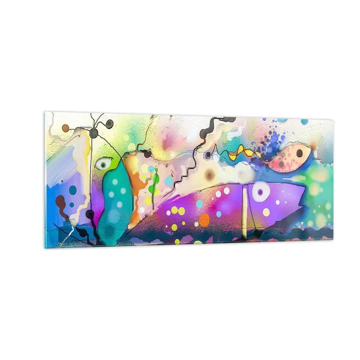 Schilderen op glas - Geen woorden! - 100x40 cm