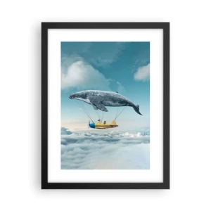 Poster in een zwarte lijst - Waarom niet? - 30x40 cm