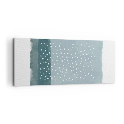 Schilderen op canvas - Gegroeid op blauw - 100x40 cm