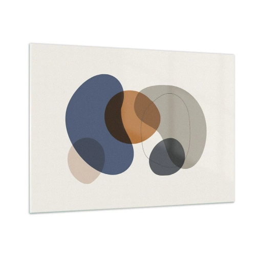 Schilderen op glas - Kleur druppels - 100x70 cm