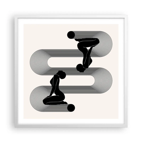 Poster in een witte lijst - Sensuele symmetrie - 60x60 cm