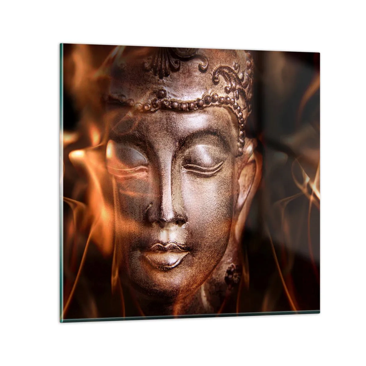 Schilderen op glas - Het bestaat alleen hier en nu - 60x60 cm