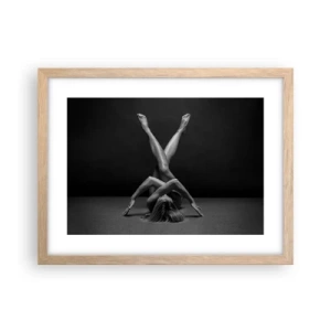 Een poster in een licht eiken lijst - De geometrie van naaktheid - 40x30 cm