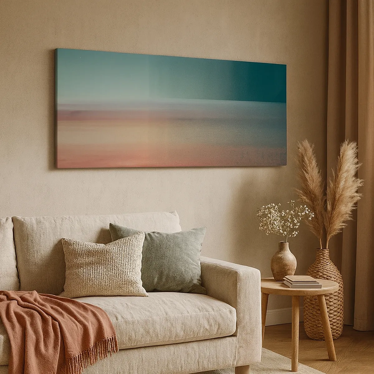 Schilderen op canvas - Abstractie: golven van licht - 30x30 cm