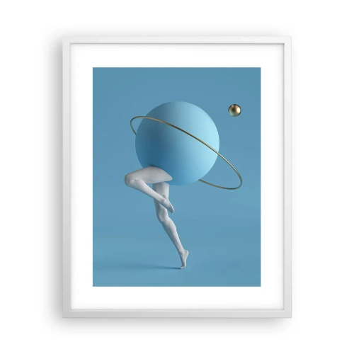 Poster in een witte lijst - En de planeten zijn gek geworden - 40x50 cm