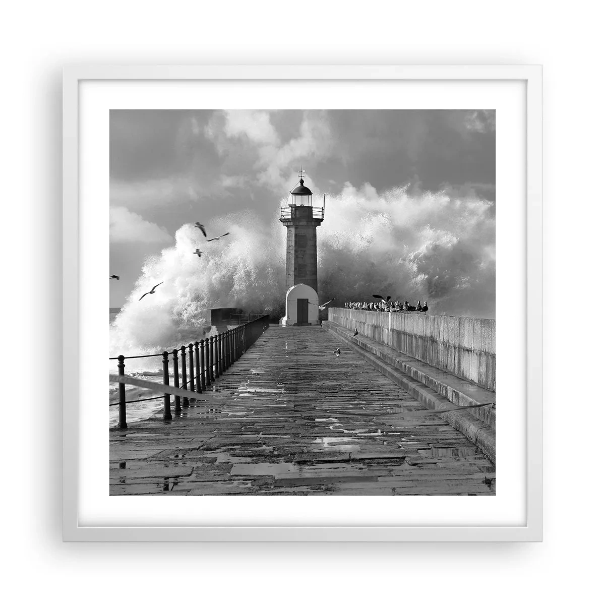 Poster in een witte lijst - Onbevreesd - 50x50 cm