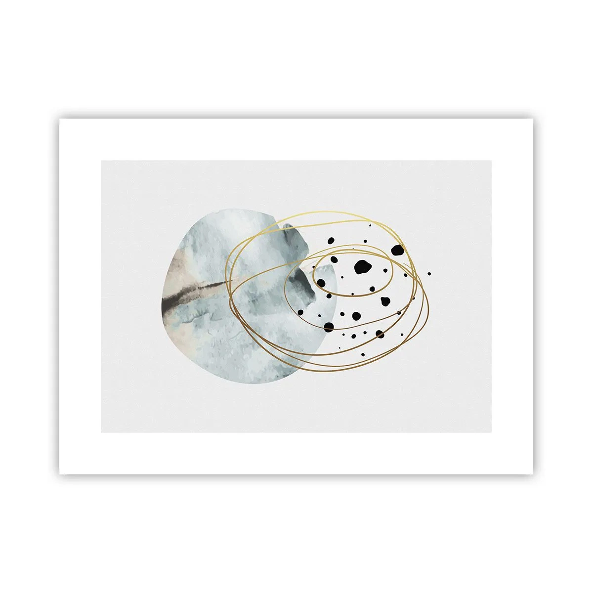 Poster - Omarmd door de ruimte - 40x30 cm