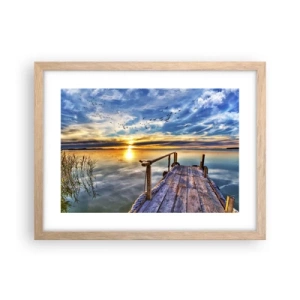 Een poster in een licht eiken lijst - De wind gaat rusten - 40x30 cm