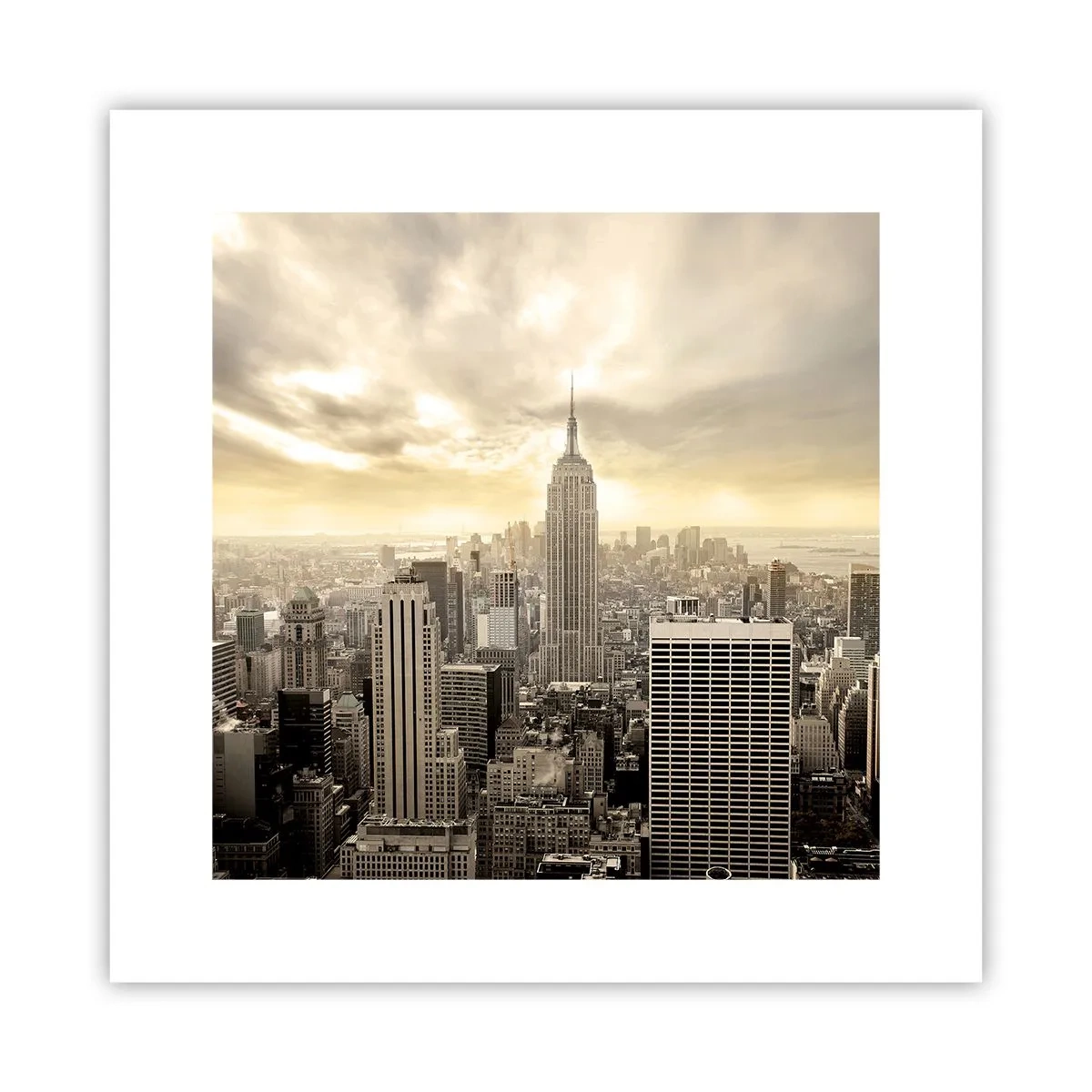 Poster - New York geweven van grijs - 30x30 cm