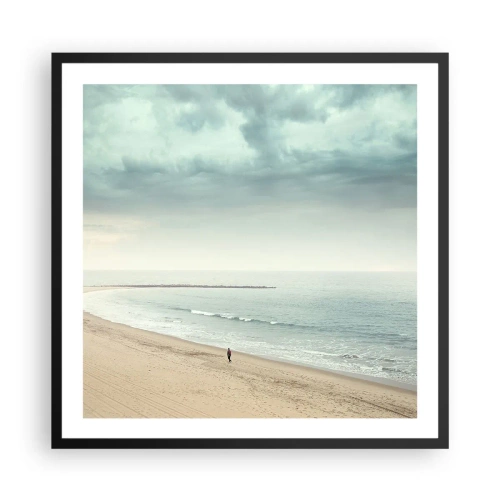 Poster in een zwarte lijst - op zoek naar vrede - 60x60 cm