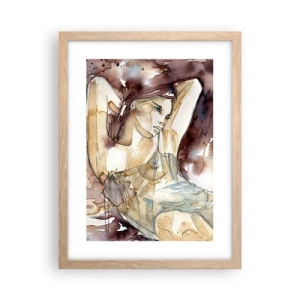 Een poster in een licht eiken lijst - In een lila stemming - 30x40 cm