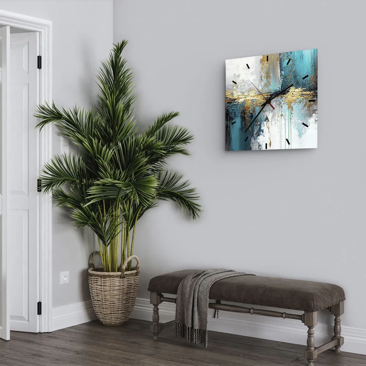 Wandklok - Klok - Alles vloeit - 40x40 cm