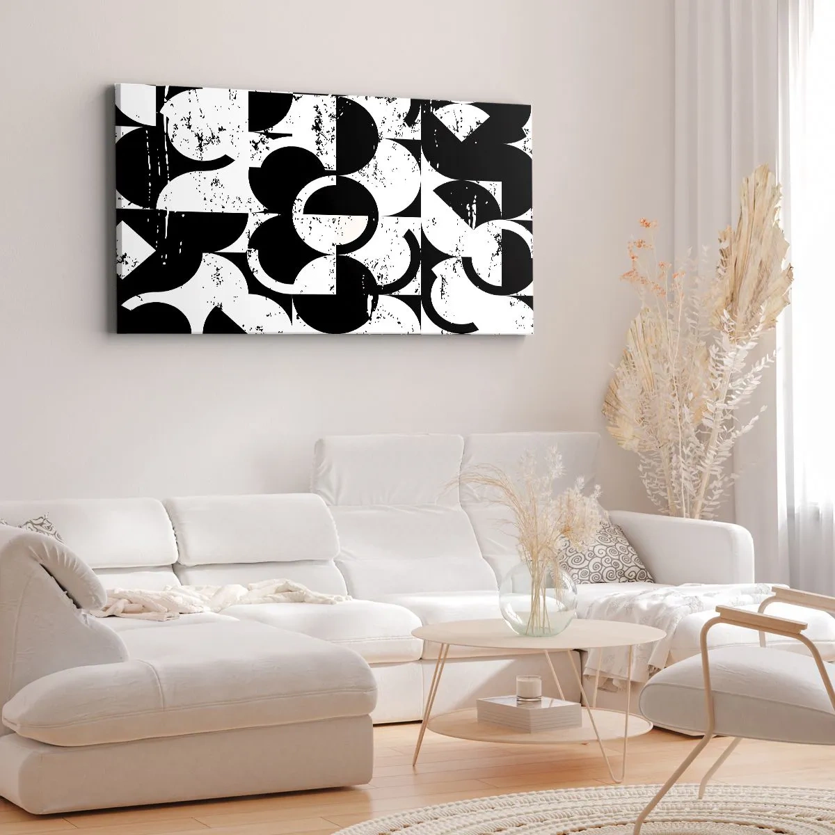 Schilderen op canvas - Wit is wit en zwart is zwart - 160x50 cm