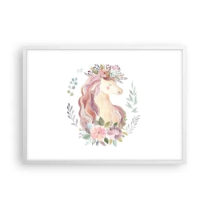 Poster in een witte lijst - Een uitnodiging in de wereld van sprookjes - 70x50 cm