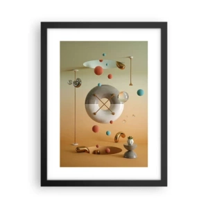 Poster in een zwarte lijst - Er kan van alles gebeuren - 30x40 cm