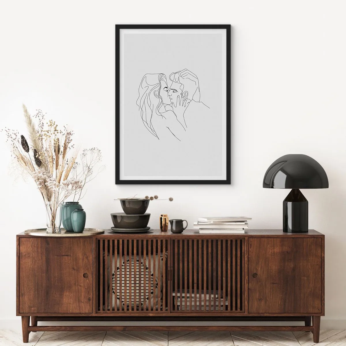 Poster in een zwarte lijst - Dezelfde regel - 61x91 cm