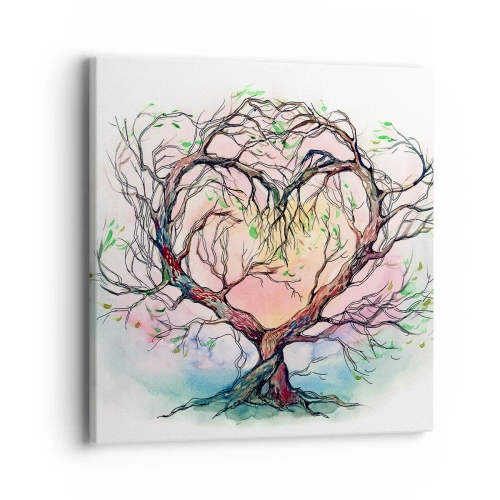 Schilderen op canvas - Samen tegen de stormen - 40x40 cm