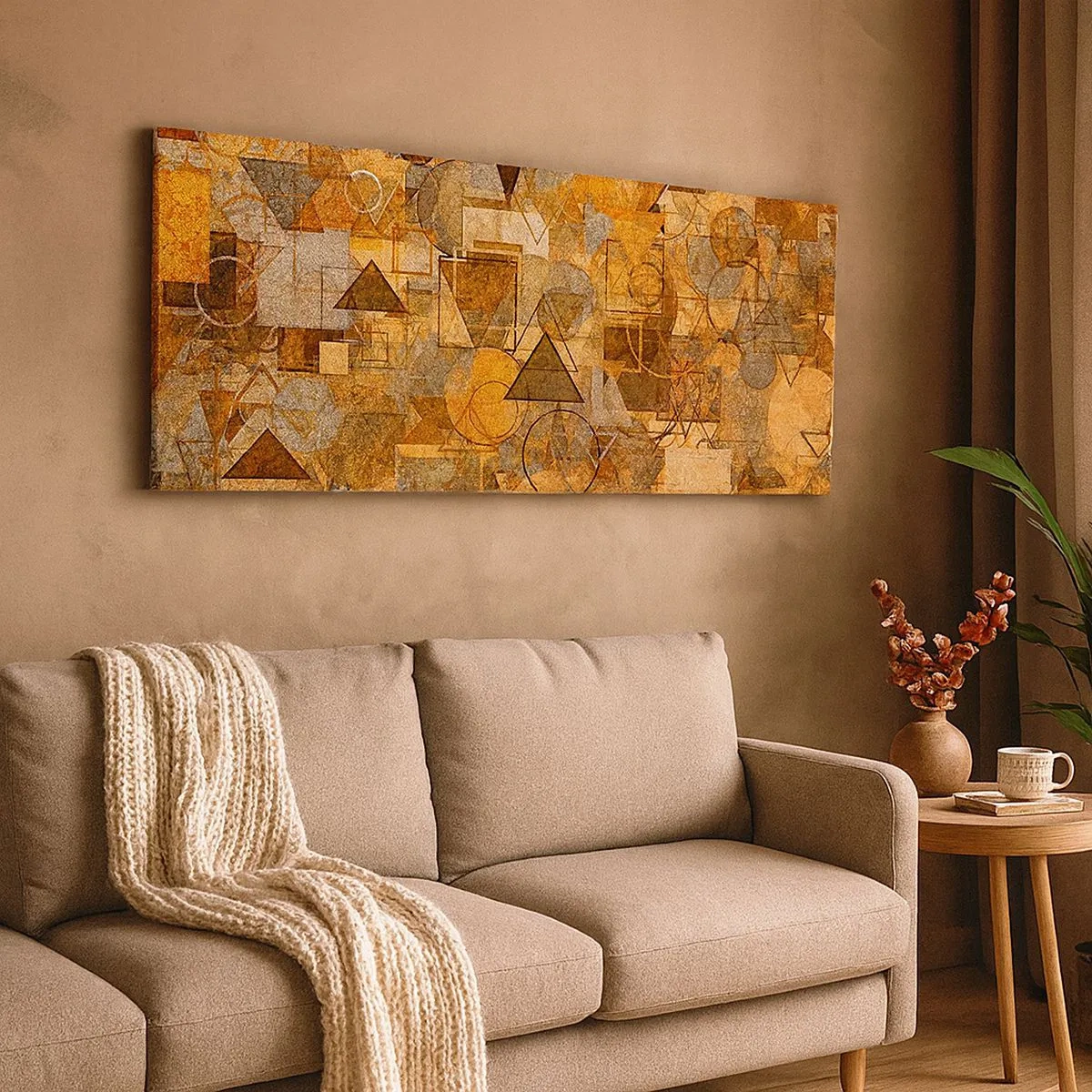 Schilderen op canvas - De wereld in vorm - 100x40 cm