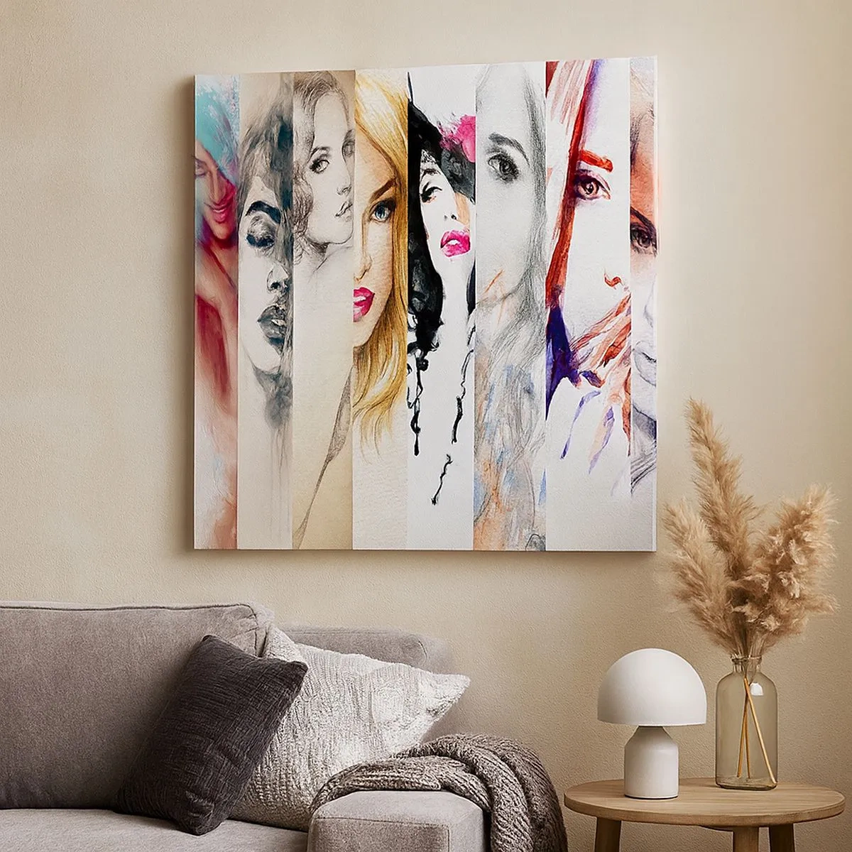 Schilderen op canvas - En jij bent het altijd - 30x30 cm