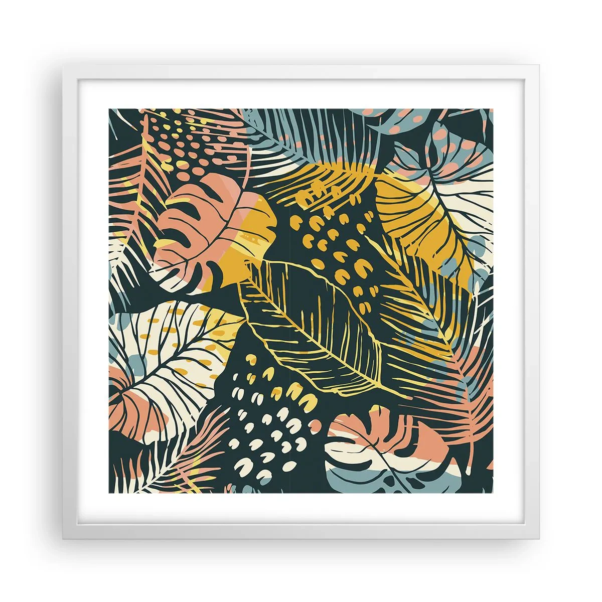 Poster in een witte lijst - Lommerrijke fantasie - 50x50 cm