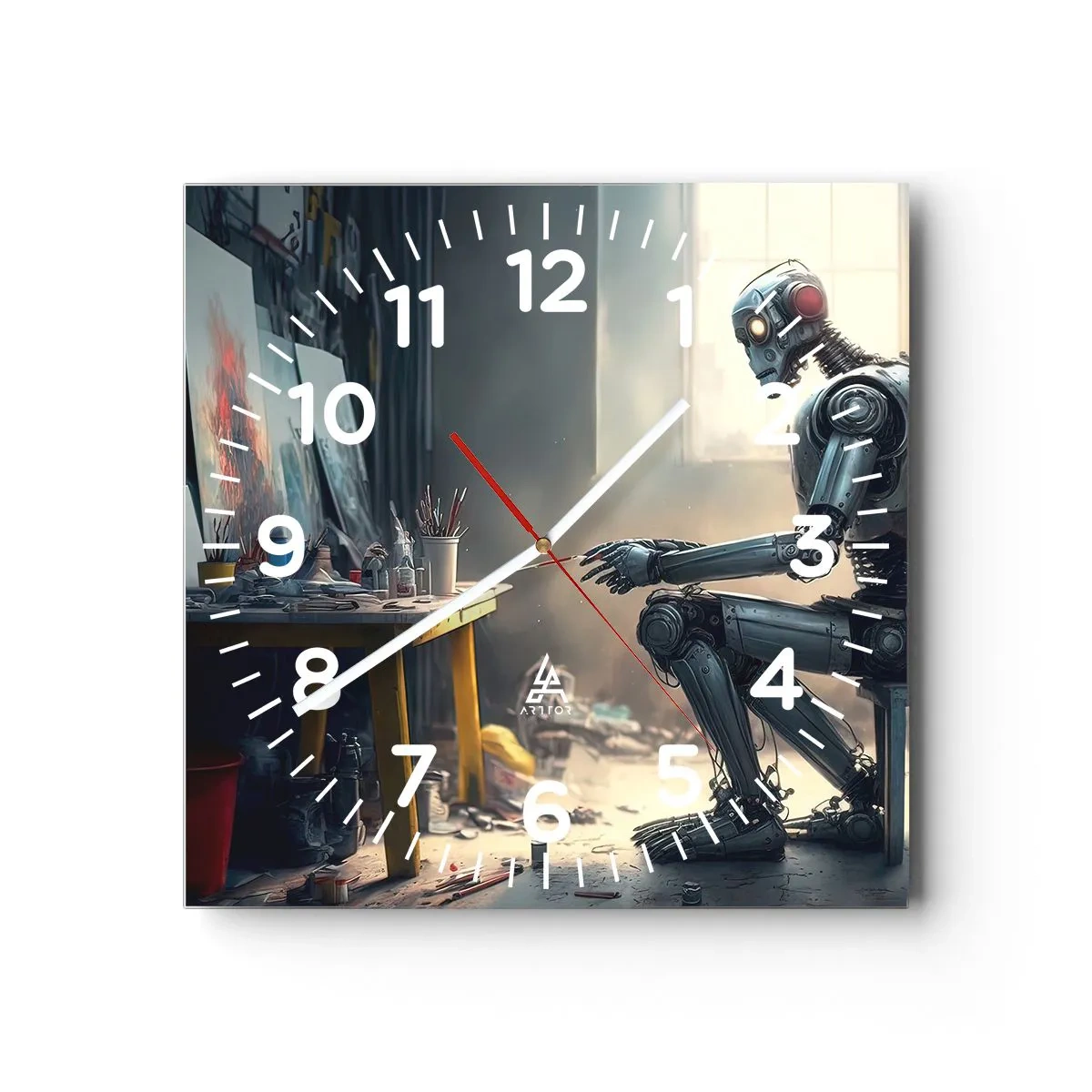 Wandklok - Klok - De scheppingsdaad - 30x30 cm