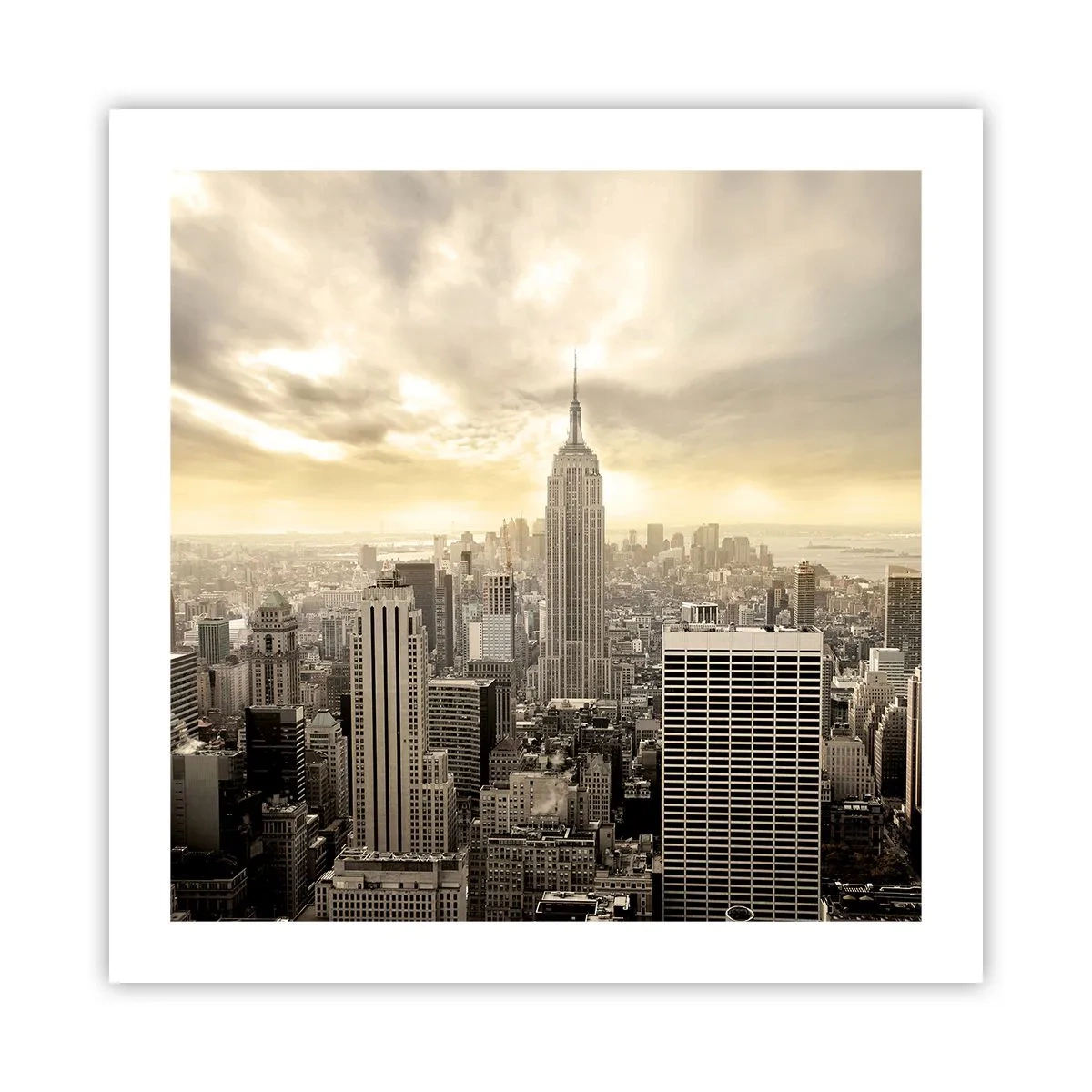 Poster - New York geweven van grijs - 50x50 cm