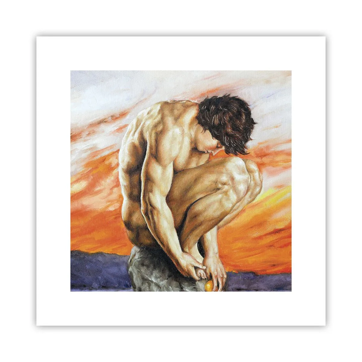 Poster - Ondergedompeld in zichzelf - 30x30 cm