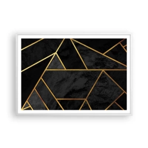 Poster in een witte lijst - Duisternis en glans - 100x70 cm